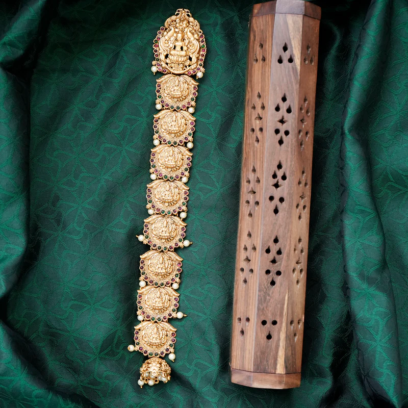 Antique Matte Nagas Lakshmi Bridal Jada Billai